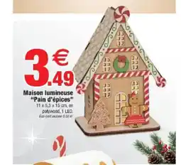 Bazarland Maison lumineuse Pain d'épices offre