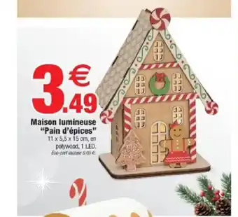 Bazarland Maison lumineuse Pain d'épices offre