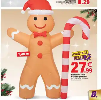 Bazarland Bonhomme Pain d'épices gonflable offre