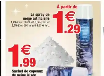Bazarland Le spray de neige artificielle offre