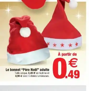 Bazarland Le bonnet Père Noël adulte offre