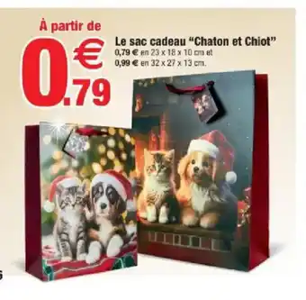 Bazarland Le sac cadeau Chaton et Chiot offre