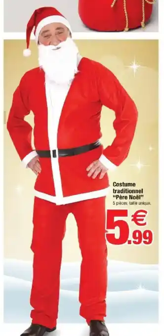 Bazarland Costume traditionnel Père Noël offre