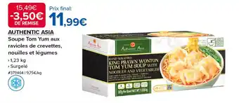 Costco AUTHENTIC ASIA Soupe Tom Yum aux ravioles de crevettes, nouilles et légumes offre