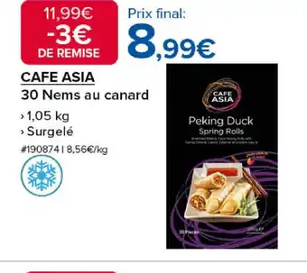 Costco CAFE ASIA 30 Nems au canard offre