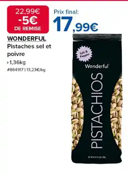 Costco WONDERFUL Pistaches sel et poivre offre