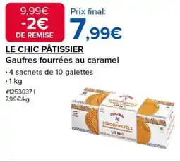 Costco LE CHIC PÂTISSIER Gaufres fourrées au caramel offre