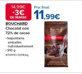 Costco BOUCHARD Chocolat noir 72% de cacao offre