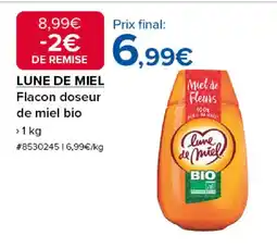 Costco LUNE DE MIEL Flacon doseur de miel bio offre
