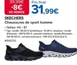 Costco SKECHERS Chaussures de sport homme offre