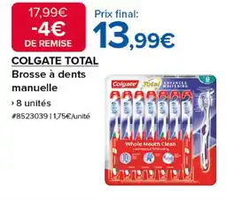 Costco COLGATE TOTAL Brosse à dents manuelle offre