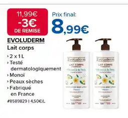 Costco EVOLUDERM Lait corps offre