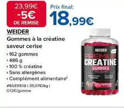 Costco WEIDER Gommes à la créatine saveur cerise offre