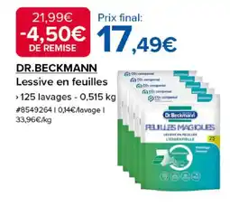 Costco DR.BECKMANN Lessive en feuilles offre