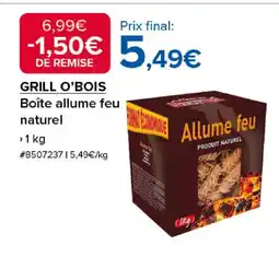 Costco GRILL O'BOIS Boîte allume feu naturel offre