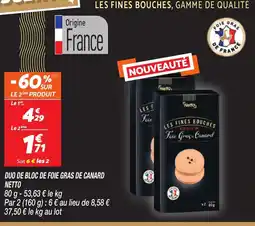 Netto NETTO Duo de bloc de foie gras de canard offre