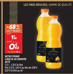 Netto NETTO Nectar d'orange à base de jus concentré offre
