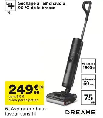 BUT Dreame aspirateur balai laveur sans fil offre