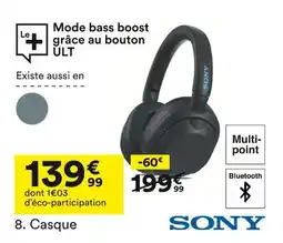 BUT Sony casque offre