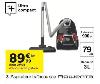BUT Rowenta aspirateur traîneau sac offre