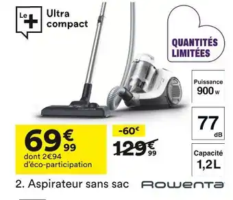 BUT Rowenta aspirateur sans sac offre