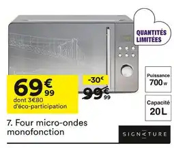 BUT Signature four micro-ondes monofonction mo-21brook offre