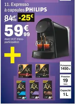 BUT Philips expresso à capsules offre