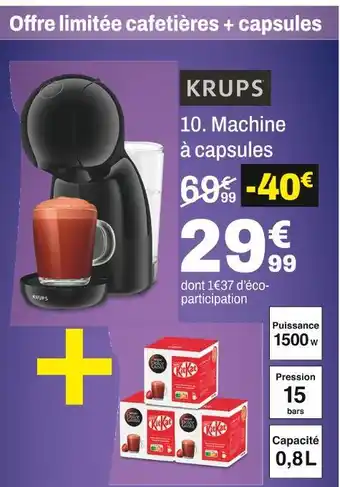 BUT Krups machine à capsules offre