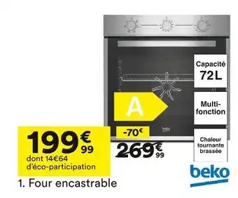 BUT Beko four encastrable offre