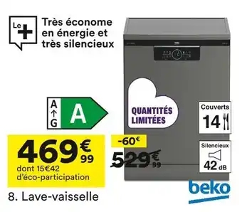 BUT Beko lave-vaisselle offre