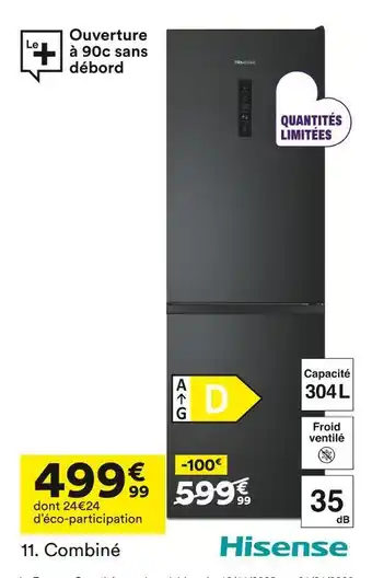 BUT Hisense combiné offre