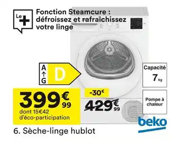 BUT Beko sèche-linge hublot offre