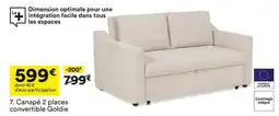 BUT Canapé 2 places convertible goldie offre
