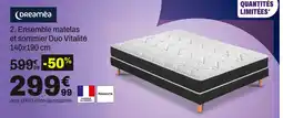 BUT Dreaméa ensemble matelas et sommier duo vitalite 140x190 cm offre