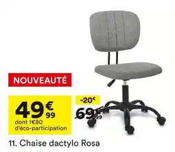 BUT Chaise dactylo rosa offre
