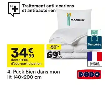 BUT Dodo pack bien dans mon lit offre