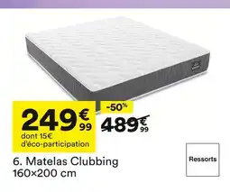 BUT Matelas clubbing 160×200 cm offre