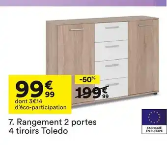 BUT Rangement 2 portes 4 tiroirs toledo offre