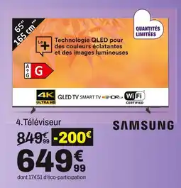 BUT Samsung téléviseur qled 65 4k ultra hd offre