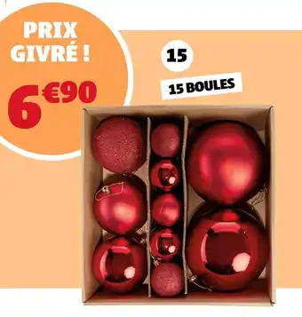 Gifi Pack 15 boules offre