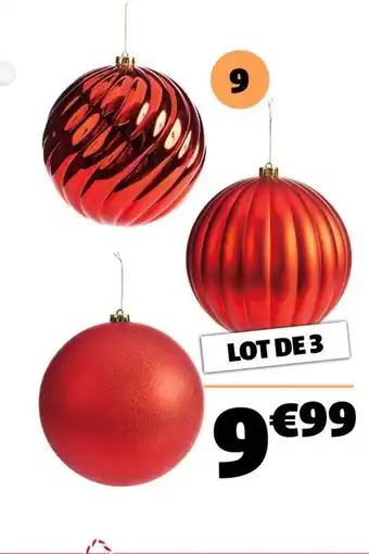 Gifi Boules de noël rouges offre