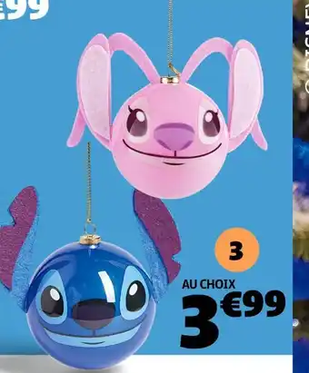 Gifi Disney boule de noël stitch ou angel offre