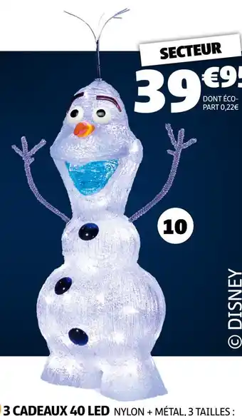 Gifi Disney olaf lumineux acrylique offre