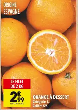 Supeco Orange à dessert offre