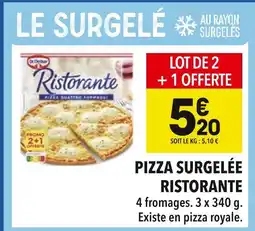 Supeco Dr. oetker pizza surgelée ristorante offre