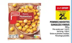 Supeco Findus pommes noisettes surgelées offre