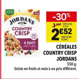 Supeco Jordans céréales country crisp offre