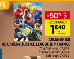 Supeco Bip france calendrier de l'avent justice league offre