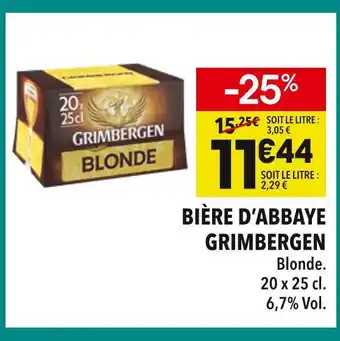 Supeco Grimbergen bière d'abbaye offre
