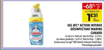 Supeco Canard gel wc* action intense désinfectant marine offre